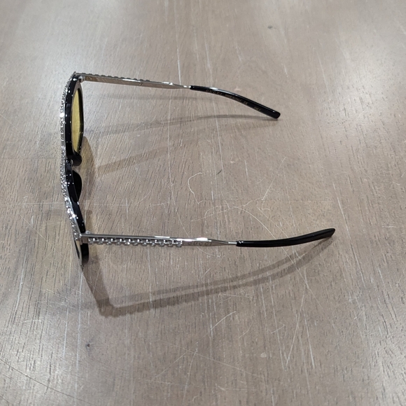 $1395 Mens Authentic GUCCI 56mm Crystal Rectangle Sunglasses Black - Picture 3 of 12